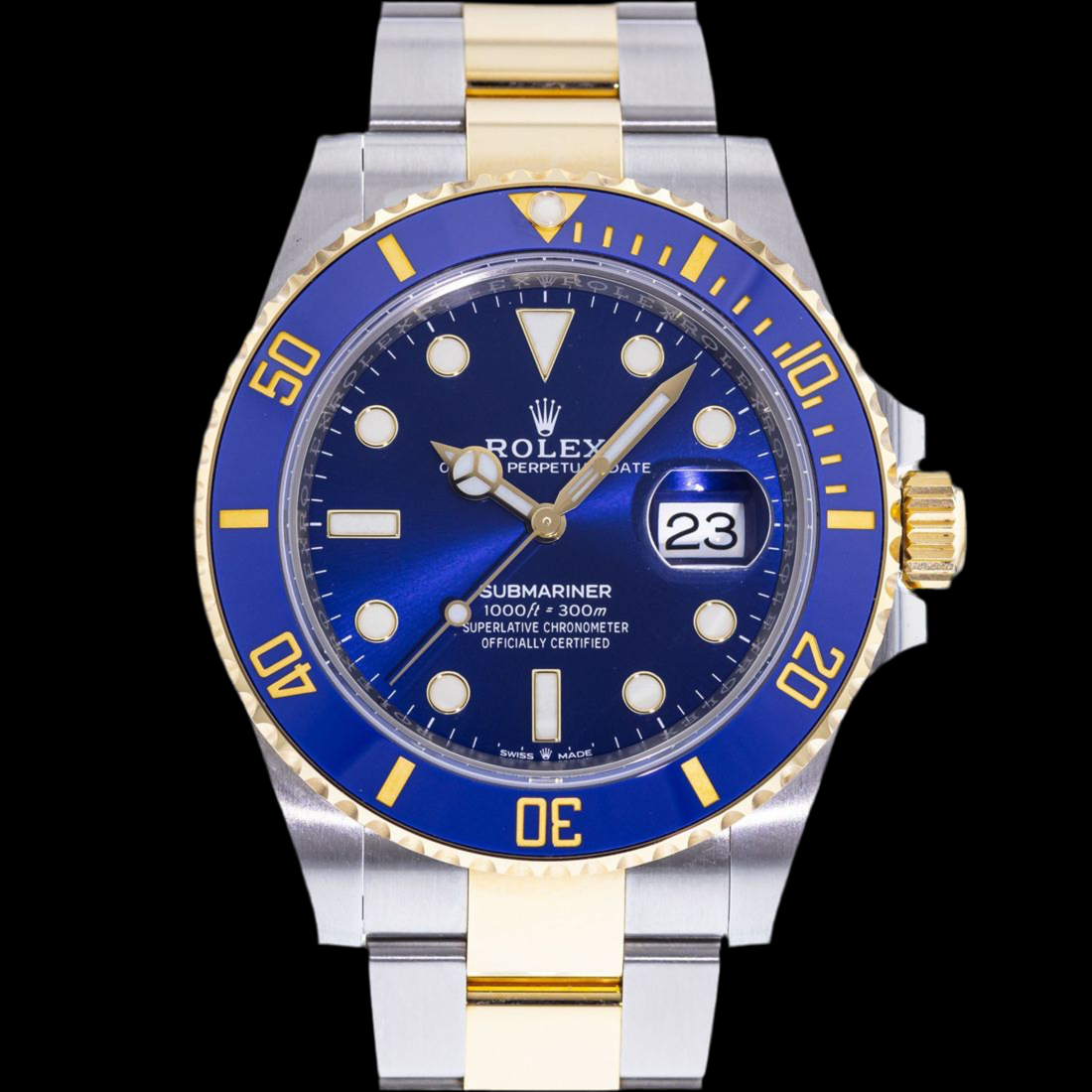 Rolex Submariner Синий циферблат Двухцветный